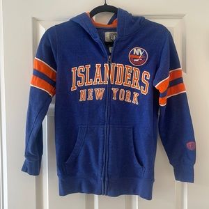 Youth NY Islanders zip up hoodie SMALL like new